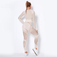 SSIT
Conjunto de Yoga sin costura Para Mujer, ropa Deportiva de 2 piezas, Short Top, sujetador, Leggings, traje de entrenamiento Para Gimnasio - details 24