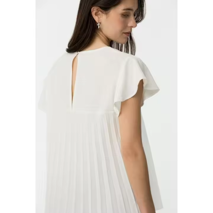 Blusas y camisas Marcas Mujer Ropa Tiffosi Tiffosi mujer REBAJAS Y OUTLET REBAJAS Y OUTLET MUJER OUTLET Camisetas, tops, blusas  Blusa fluida de pico -Tiffosi- Kara_V1 blanca - 1