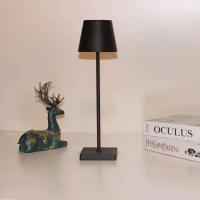 Lámpara De Mesa LED Recargable Sin Cable Para Hotel Con Toque Y 3 Colores Luz Ambiental Creativa Para Camastro Decoración Exterior Bar - details 7