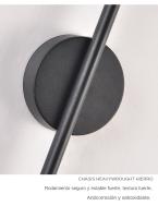 Lámpara De Pared Minimalista Nórdica LED Para Decoración Del Hogar Iluminación Doméstica Apto Para Dormitorio Cocina Comedor Estudio Baño Material Aluminio Negro - details 16