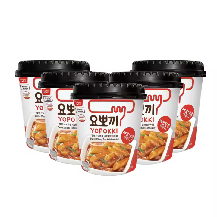 (YOPOKKI) PACK PASTEL DE ARROZ COREANO DULCE Y PICANTE 140G - 1