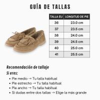 Mocasines Mujer Estilo Náutico con Flecos y Lazo Decorativo, Zapatos Planos de Gamuza Sintética Tipo Loafer Casual para Diario, Oficina y Entretiempo F8115 - details 0
