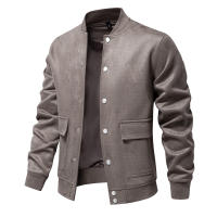 Chaqueta con cuello levantado para hombre, uniforme de béisbol informal, talla europea, ante nuevo, otoño e invierno, 2024 - details 2