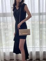 Bolso De Noche Elegante Y Moderno 2023 Para Novia Y Damas De Honor Cierre De Cadena Bolso De Mano Para Mujer Material Principal Poliéster Estilo Inglés - details 10