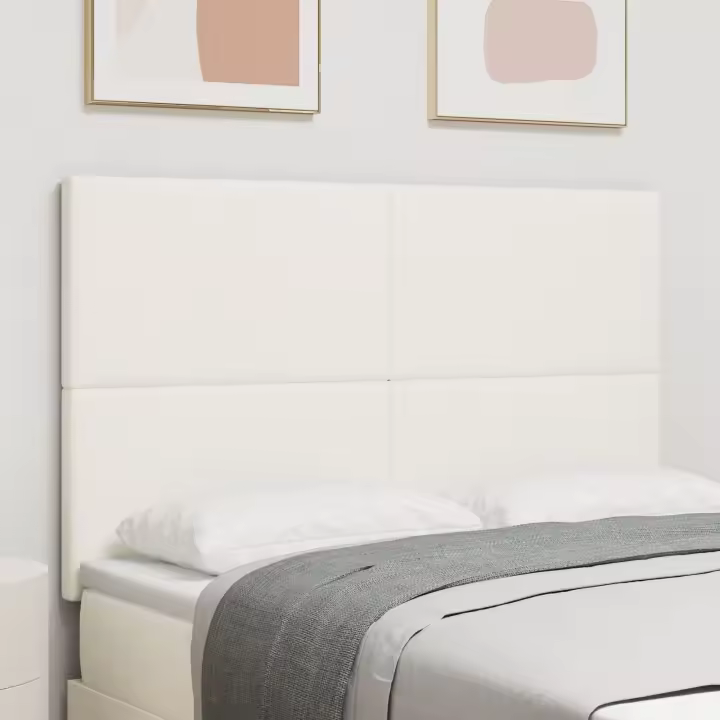 Cabecero vidaXL Simple Crema 140cm de Tela de Pana - 1