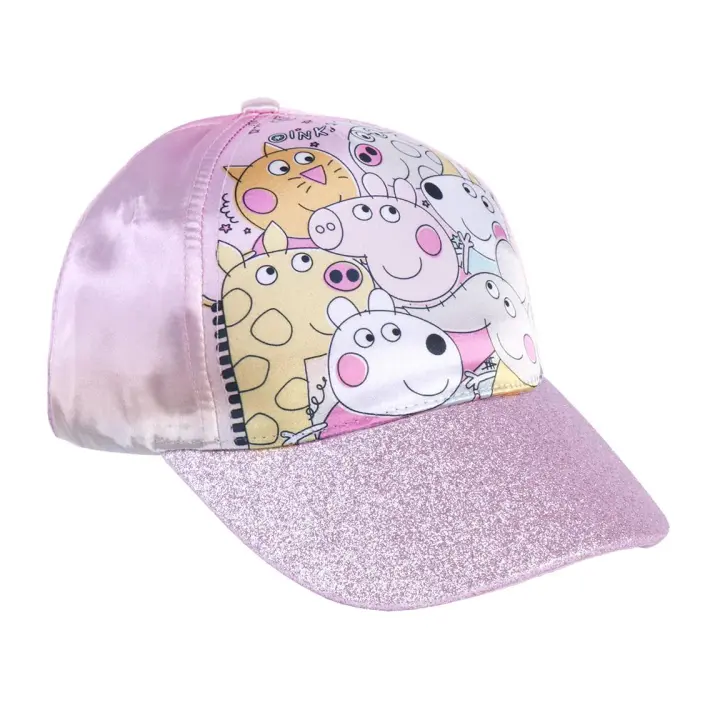 Gorra Peppa Pig con Visera Curva Rosa Brillante para Niños - Licencia 100% Oficial - 1