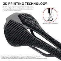 Sillín De Bicicleta COEVLO M5 3D Imprimido En Fibra De Carbono Hueco Para MTB Y Ciclismo De Carretera Cómodo Transpirable Unisex - details 2