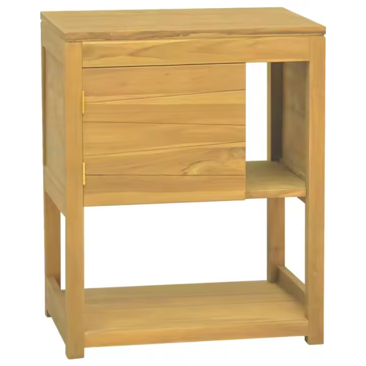 vidaXL Mueble de baño madera maciza de teca 60x40x75 cm - 1
