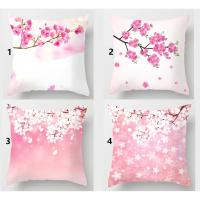 Funda De Cojín Cuadrada Rosa Con Flores 40x40 45x45 50x50 60x60 Cubierta Suave Para Sala De Estar/Mesa De Dormitorio - details 1