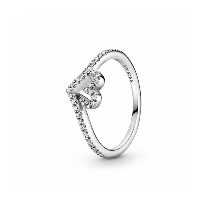 Anillo Pandora en Plata de Ley Corazón Deseo Brillante 199302C01-58 - 1