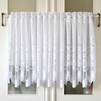 1pc Cortinas Blancas De Encaje Transparentes Para Cocina Y Comedor Cortina Corta De Voile Tratamiento De Ventana Para Puerta Sin Cierre - details 3