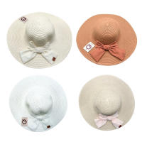Sombrero de Paja de Verano para Mujer, Sombrero de Playa de Ala Ancha con Protección UV, Cómodo y Transpirable, Ajustable y Plegable, Ideal para Viajes y Aire Libre (Beige/Marrón/Blanco/Khaki) - details 0