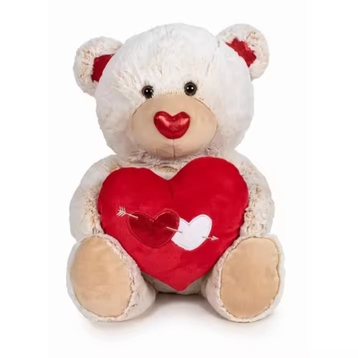 PELUCHE OSO 54CM. I LOVE YOU BEIGE DE FAMOSA - 1