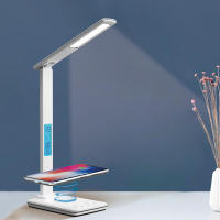 Lámpara De Escritorio LED Con Cargador Inalámbrico Y Puerto USB Luz Nocturna Para Cama Toque Dimmer Amigable Con Los Ojos Para Juego Y Lectura En Casa - details 2