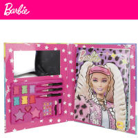 Lisciani Barbie - Set de maquillaje infantil, incluye sombras de ojos, coloretes, brillo de labios, pinceles, lápiz de ojos, gemas adhesivas, libro con actividades recortables, carpeta con espejo, juegos niños 5 años, juguetes creativos - details 5