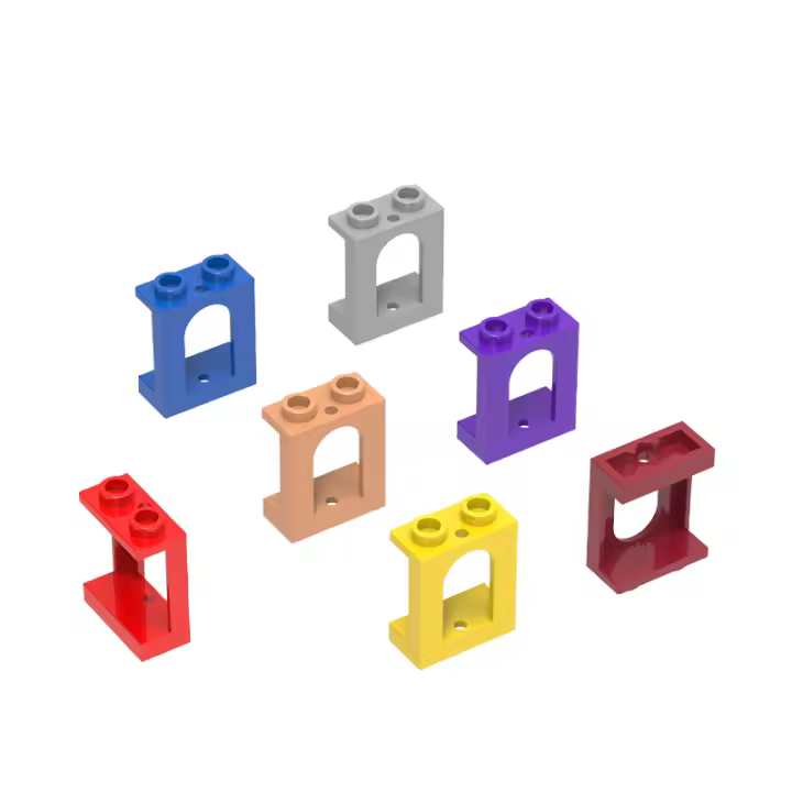 Bloques De Construcción Wange 142Pcs/Lot 90195 Marco De Ventana 1x2x2 Accesorios Para Casa Compatible Con Bloques De Caja Regalo Para Niños Juguetes Educativos - 1