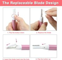 Recortador eléctrico de Cejas para Mujeres y hambres, mini depiladora para bikini y facial, removedor para diversas áreas del cuerpo: Barbilla, melocotón, labios - details 4
