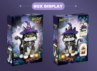 Bloques De Construcción Creativos MOC Magic Cat 1128PCS School of Wizardry Cartoon Animal Para Niños Y Adultos Juguete De Artesanía Para Regalo - details 3