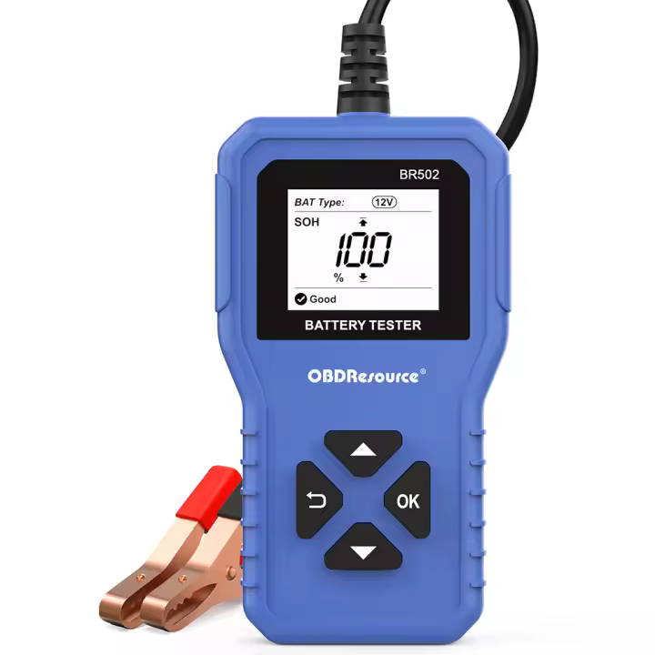 OBDResource Tester De Batería De Coche BR502 OBD2 Analizador De Sistema De Batería 6V 12V 24V 100-2000 CCA 2Ah-220Ah Herramienta De Diagnóstico Automotriz - 1