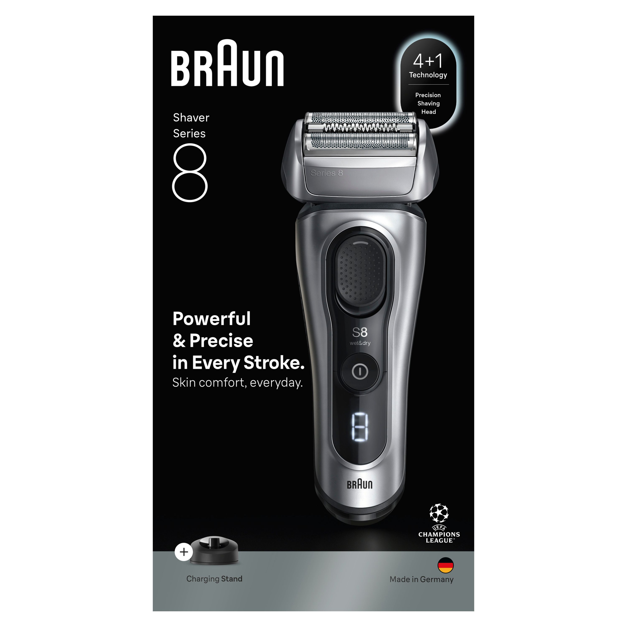 Braun Afeitadora Series 8. Disponible en diferentes modelos, color Plata.