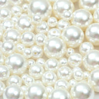 10-1000pcs Perlas De Imitación De ABST Para Pulseras Con Agujeros Rectos 3-20mm Beige Blanco Hechas De Cuentas Redondas Para Creación De Joyería DIY - details 4