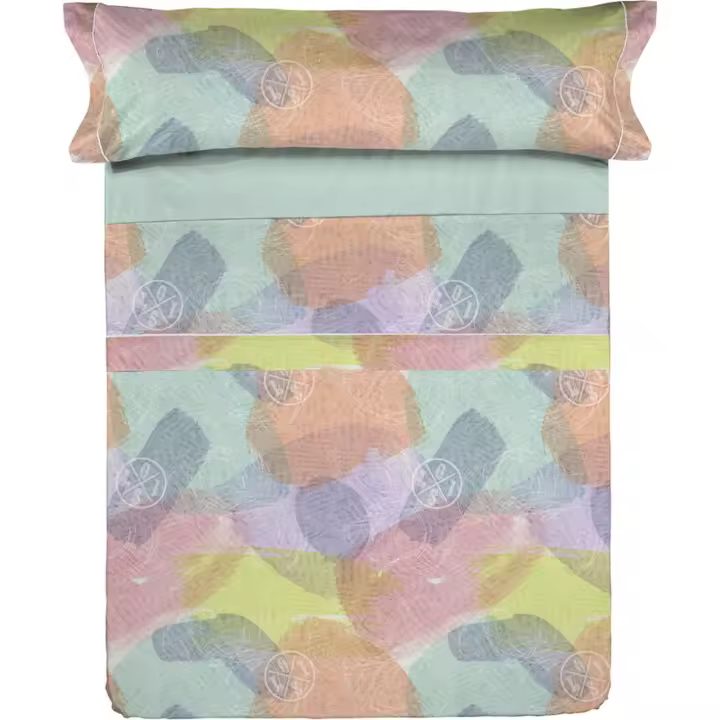 LOIS - Juego de Sábanas Modelo ANIBAL - Juego de Sábanas 3 Piezas- Sábana Encimera- Sábana Bajera y una Funda de Almohada - Juego de Sábanas Suavidad y Confort Durabilidad Asegurada con Certificado OEKO-TEX® - 1