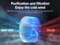 Mini aire acondicionado portátil, ventilador silencioso móvil para dormitorio, aire acondicionado portátil recargable por USB - details 1