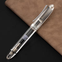MAJOHN V60 Pluma De Agua De Pistón Estilográfica Transparente Antideslizante Para Estudiantes Práctica De Escritura Oficina - details 0