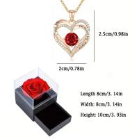Caja De Regalo Para Día De La Madre Con Flor Eterna Artificial Expresa Tu Amor a Mamá Caja De Joyas De Papel Decorativa Para Aniversarios Y Cumpleaños - details 4