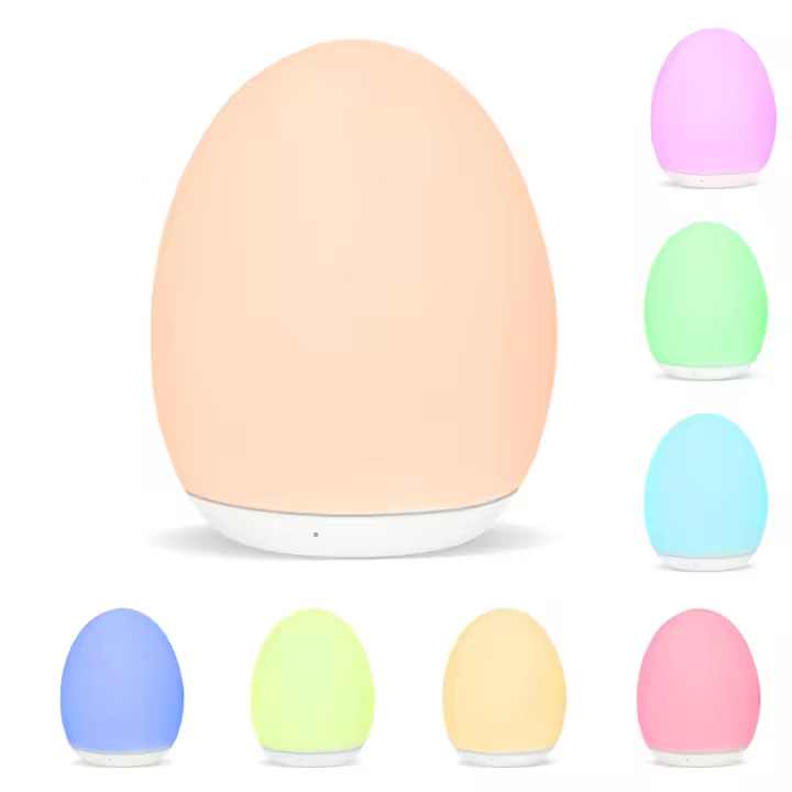 Lámpara Nocturna Recargable LED Para Cuna Con Luz Blanca Cálida Iluminación Dimmable Para Dormitorio Y Bebé Incluye Batería - 1