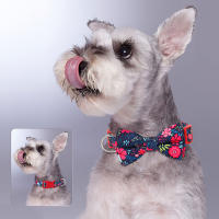 Collar De Floral Nylon Para Perros Con Lazo Ajustable Y Padded Para Pequeños Medianos Y Grandes Incluye Chihuahua Pug - details 16