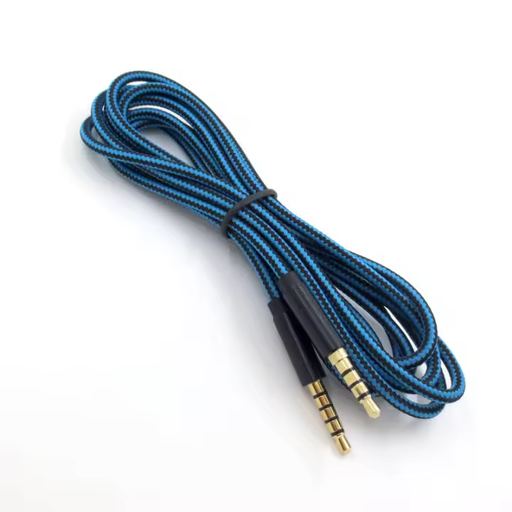 Cable auxiliar de audio 3,5mm repuesto para auriculares Logitech astro A10 A40 A30 con micrófono y control remoto calidad superior - 1