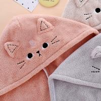 Toalla De Microfibra Suave Para Ducha Y Baño Gorro De Secado Rápido Para Mujer Y Niña Estilo Gato Accesorio De Baño De Terciopelo - details 4
