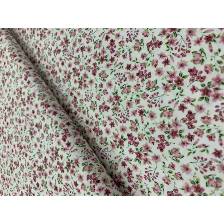 Tejidos Ortuño- Tela de Algodón Flores rosas, Tela Liberty para patchwork, prendas infantiles, decoración hogar ,manualidades, complementos,1m x  Ancho 1.50m - 1
