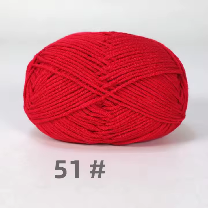 5pcs Hilo De Algodón Leche Para Tejer Néctar De Yarn Herramientas De Artesanía De Crochet Suéter Gorro Muñecos Costura Originales De China - 1