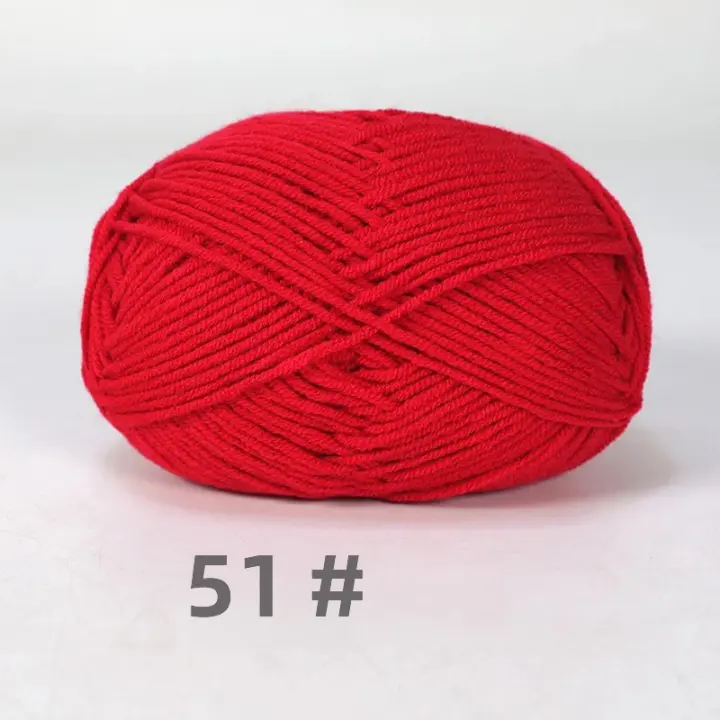 5pcs Hilo De Algodón Leche Para Tejer Néctar De Yarn Herramientas De Artesanía De Crochet Suéter Gorro Muñecos Costura Originales De China - 1