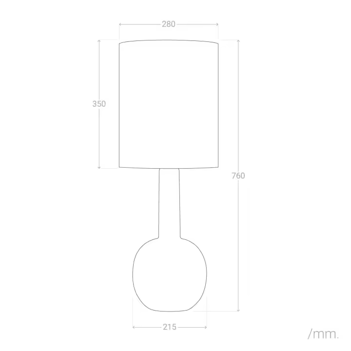 Ledkia Lámpara de Mesa de Porcelana Guldan Negro - 1