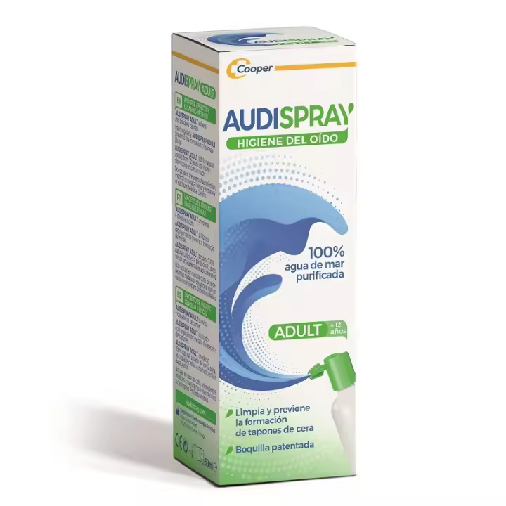 Audispray Adult Higiene del Oído 50ml - Spray Auricular de Agua de Mar Purificada para Limpieza Suave y Prevención de Tapones de Cerumen - 1