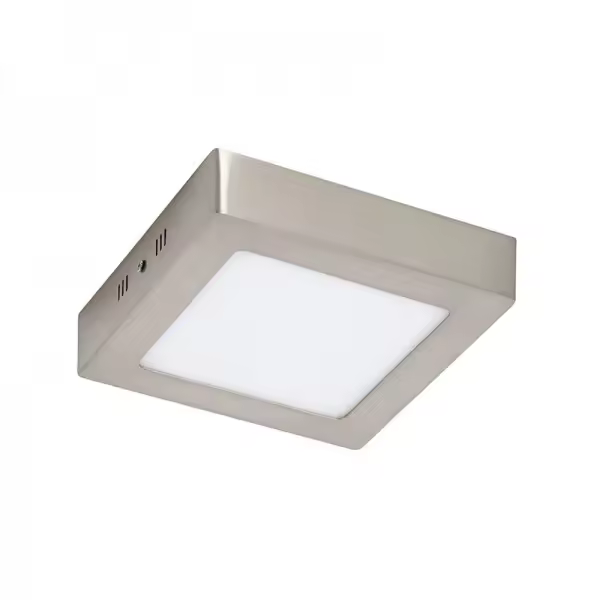 IluminaShop - Plafon LED Cuadrado de Techo Niquel 6W 460LM - 1