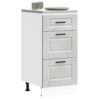 vidaXL Mueble bajo de cocina porto madera reconstituida en color Gris sonoma/Gris hormigón/Roble Sonoma y más | almacenamiento funcional diseño moderno para baño dormitorio sala - details 1