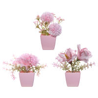 Set De 3 Plantas Miniatura En Macetas Simuladas Para Decoración De Hogares Restaurante Mesas Ventanas Y Estantes Material Plástico Estilo Bonsái - details 15