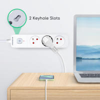 Aigostar Regleta alargador de 3 Tomas con Interruptor y Protección Infantil, 3 /5M, Francés, Blanco, 16A 250V - details 3