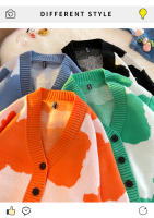 Suéter De Manga Larga Para Mujer Y Hombre Con Cuello En V Botones Abiertos Suave Y Cálido Chaqueta De Lana Tejida Casual Para Otoño E Invierno - details 0