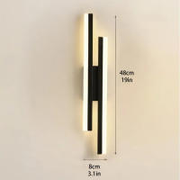 Lámpara De Pared LED Para Dormitorio Estilo Moderno Con Armadura De Cobre Y Abrazadera De Acrílico Iluminación Interior Para Sala De Estar Pasillo - details 2