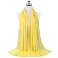 Nueva Elegante Bufanda De Mujer 2023 Modesta En Chiffón Sólido Tamaño Grande Abrazadora Para Cabeza Y Cuello Protección Solar Estilo Fashion - details 31