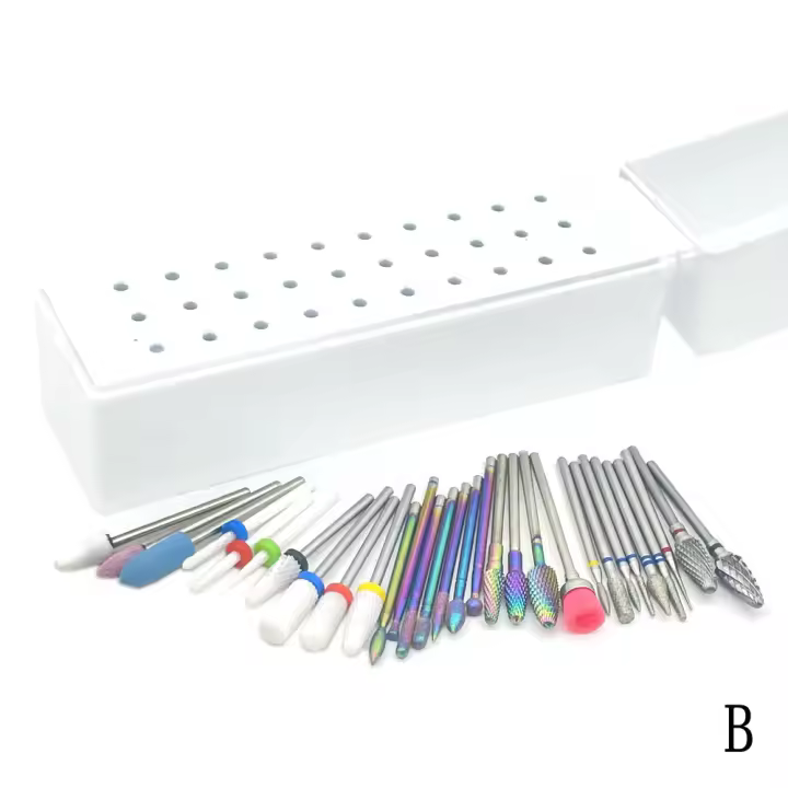 30Pcs Bits De Uñas Para Broca De Uñas Cerámica Diamante Cutícula Efile Carburo Eliminador Para Manicura Y Pedicura De Acrílico Y Gel Para Hogar Y Salón - 1