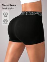 Shorts De Gimnasio Para Mujer High Waisted Scrunch Sin Costuras Contorno De Yoga Biker Shorts De Nylon Fitness Y Deporte - details 2