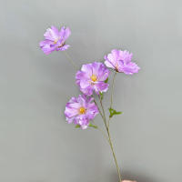 4 Cabezas De Flores Artificiales Largos Pétalos Silken Bouquet Plantas Para Bodas Fiestas Sala De Estar Decoración De Mesa Regalo - details 4