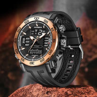 Reloj De Pulsera Deportivo Para Hombre FOXBOX Lujo Cuarzo Impermeable Militar Dual Display Luminoso Reloj De Mano - details 4