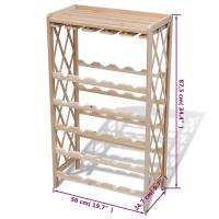 vidaXL Botellero con estantes para 25 botellas madera maciza abeto - details 3